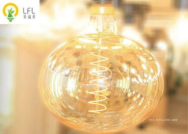 Bóng đèn ưa thích với dây tóc xoắn ốc cổ điển, bóng đèn trang trí thủy tinh vàng